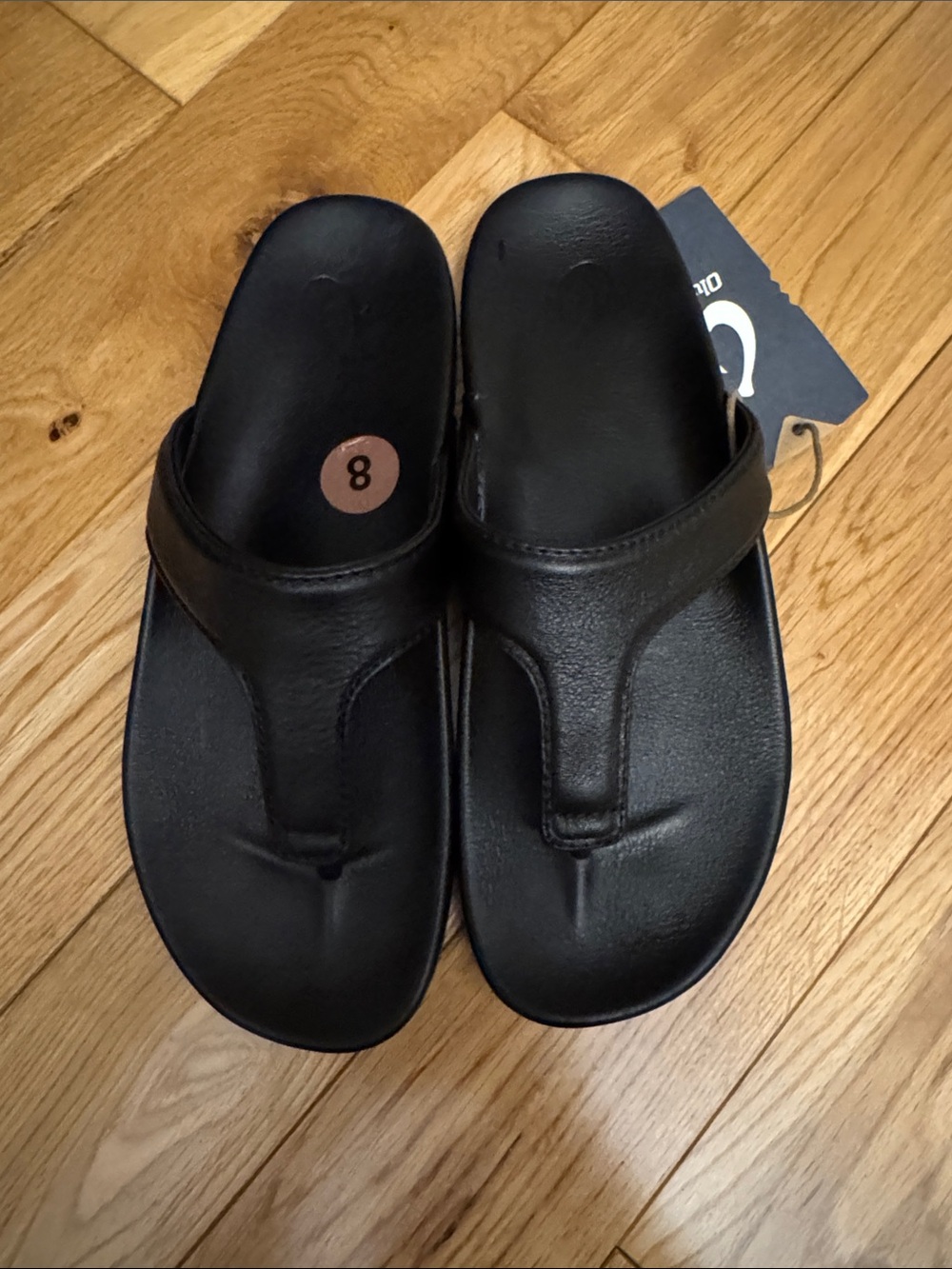 NWT olukai kipea lipi Black Flip-Flop Sandals - Picture 3 of 10
